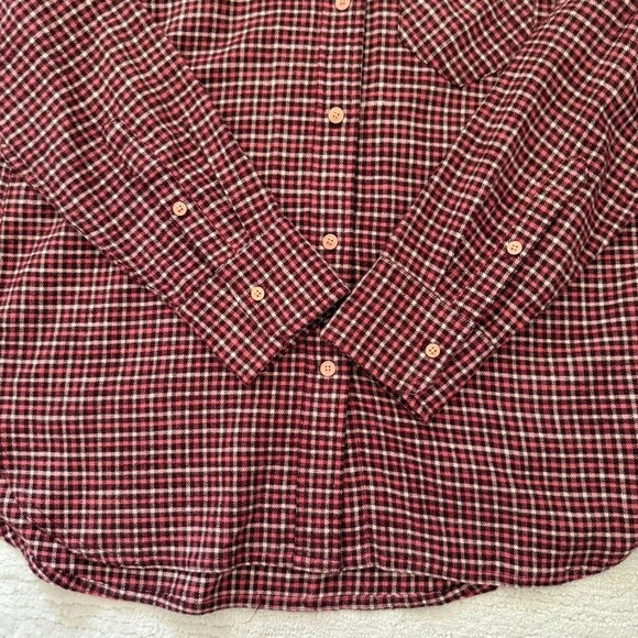 J Crew Red Plaid Shirt Womens Size 6 Flannel Button Down Classic Fit NWT Casual - Picture 4 of 10